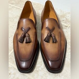 Magnanni Men's Tassel Loafers In Brown Color (Size EU 43/ US 10).